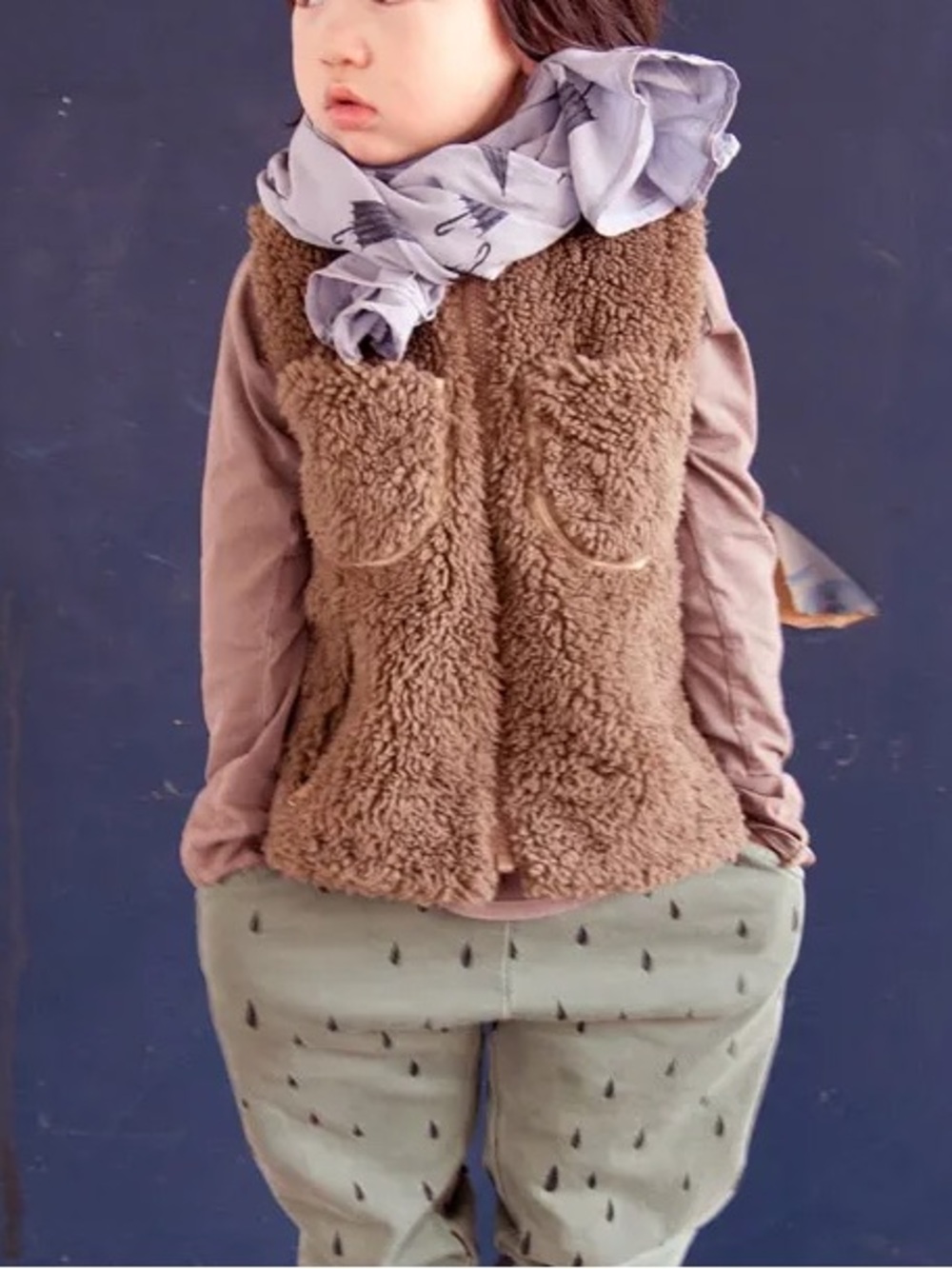 Bobo choses Fleece Teddy vest - brown 1y